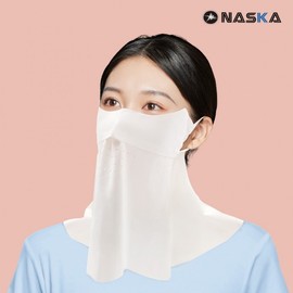 Cool Sun-Blocking Face Mask for Women's Golf - Cool Fabric Face Shield Mask/White 10ea