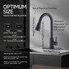 Kitchen Black Faucet with Pull Down Sprayer, High Arc Stainless