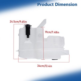 Silscvtt Windshield Washer Fluid Reservoir White with Tube and Motor Replacement for Highlander 2020-2024 85315-0E150 85301-0E030 85330-0E031