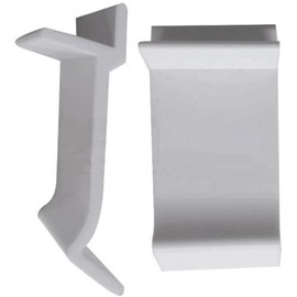 KOMORAX (12) Table Rim Clip - 1.230" X .765" - 1 1/4" x 3/4" - Natural Nylon Supports Glass and Acrylic Table Tops White Patio Furniture Clips