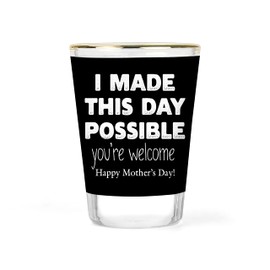 Happy Mother's Day Shot Glass - Mothers Day Gift Ideas - Funny Novelty Barware - Funny Mom Shot Glasses - Unique Mom Drinkware - Special Gifts for Mom - Cute Mom Collectible Keepsake from Child