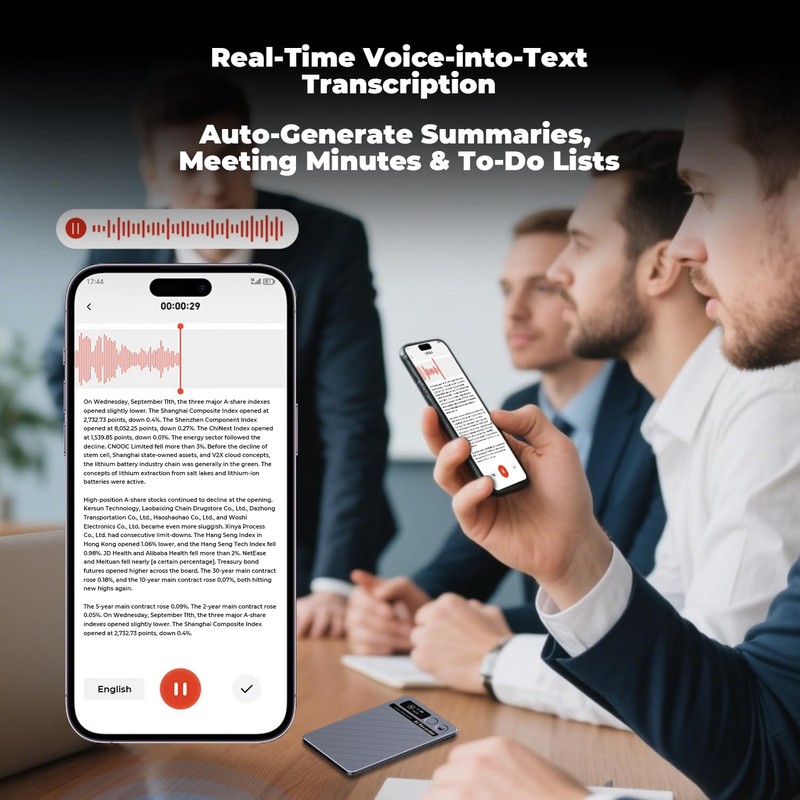 AI Voice Recorder with App Control - Transcribe & Summarize