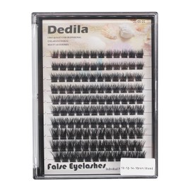 Dedila 120 Pcs Handmade D Curl Makeup Clusters Eye lashes Extensions Mixed 10-12-14-16mm/12-14-16mm/14-16-18mm D Curl Soft and Lightweight Individual false eyelashes Wide Stem (Mixed 10-12-14-16mm)