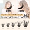 QUEWEL Individual Eyelashes, Individual Eyelash Clusters, Lashes, Mega D Curl,