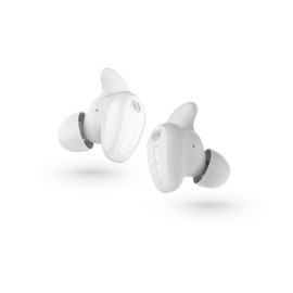 BlueAnt Pump Air Epic True Wireless Earbuds, Active Noise Cancellation, 40 Hours Playtime, Black/White (White)