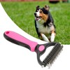 Pet Undercoat Rake Double Sided Knots Removal Grooming Massage Dog