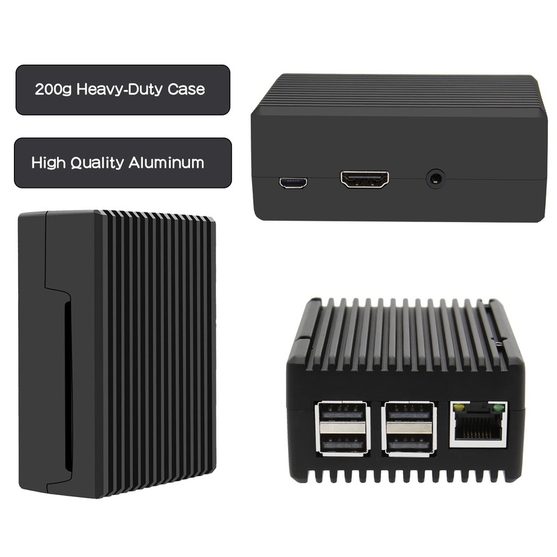 Geekworm Raspberry Pi 3 B+/ 3B Case, Passive Cooling Metal