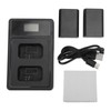 NP FW50 Camera Battery 7.2V 1850mAh with Dual USB LED