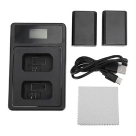 NP FW50 Camera Battery 7.2V 1850mAh with Dual USB LED Display Charging Dock for ZVE10 ILCE 5000 6500 7M2 NEX C3 5T