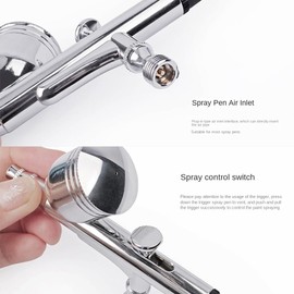 PRATYAHARA Double Action Airbrush Kit, Double Action Airbrush 0.3 mm for Painting, Electric Airbrush Set for Painting Models, Autographics