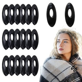 ZGGAZCA 20Pcs Hijab Pins for Women Black Double Pin Scarf Clips and Safety Locking Clip Accessories Small Stretchy Plastic Pin for Clothes and Scarf Secure Fasteners for Daily Wear
