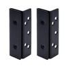 Dnyta 2pcs Double Hook Slot Bracket Black Bed Rail Brackets