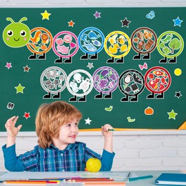 11 Packs Small Magnetic Decals for Kids Educational Color Recognition Magnet Decals Magnetic Colors Sorting Sets Refrigerator Stickers