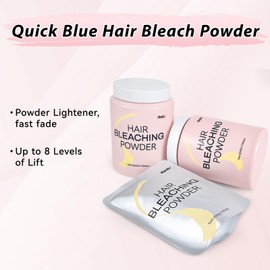 Hair Bleach Powder, Professional Lightening Bleach for Hair, Strong & Gentle Bleach Powder for Hair, Lift Up to 8 Levels, Perfect for DIY Blonde Highlights & Lightening (500g/17.64 oz)