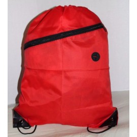 N/A Drawstring Red Children's Gym Tote Bag School Sport Pack Survival Backpack Sack