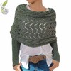 Scarf with Sleeves, Knitted Cable Wrap,Multifunctional Scarf with Sleeves,Crochet Knit