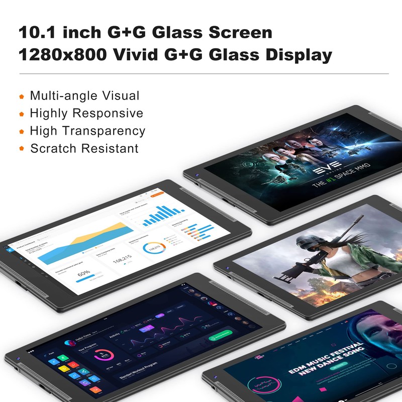 TJD Android 12 Tablet 10.1 Inch Tablets with Stand, 8GB