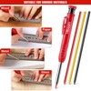Hiboom 3 Pack Carpenter Pencils Set with 24 Refills, 2.8