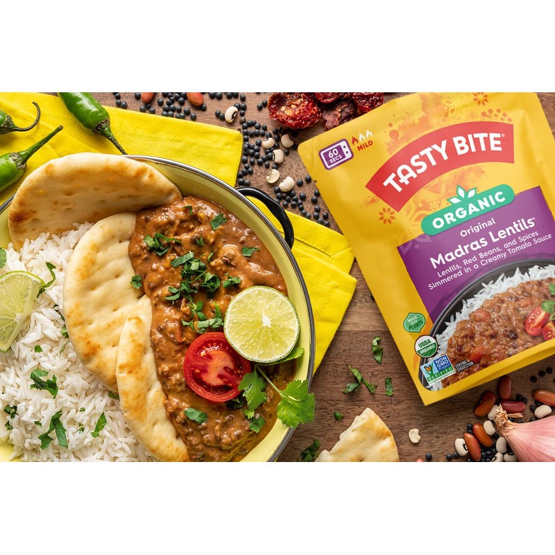 Tasty Bite Variety, Pack of 8, Madras Lentils, Bombay Potatoes,