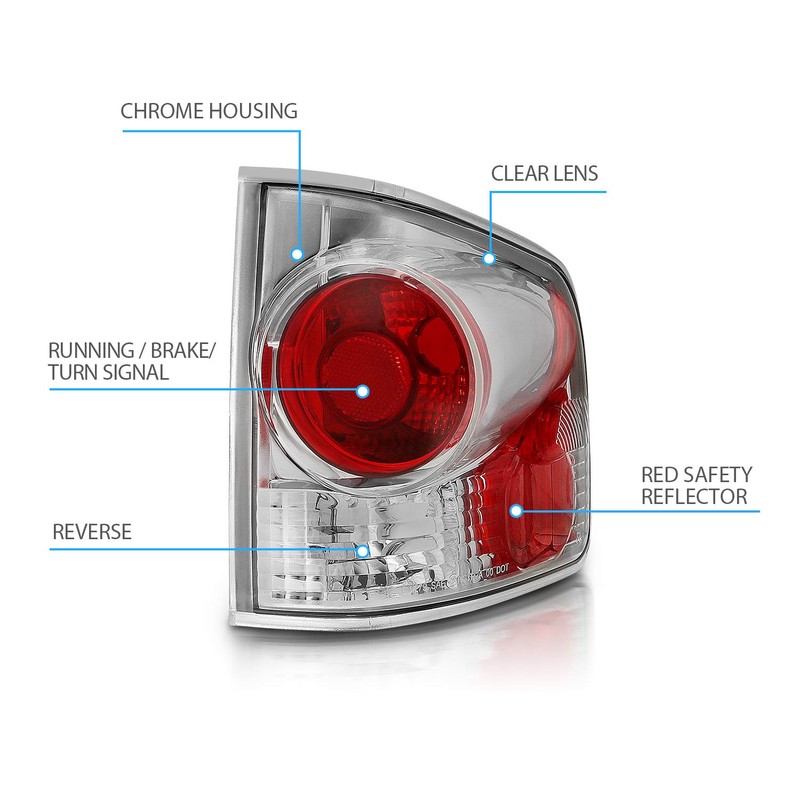 AmeriLite for 94-04 Chevy S-10 / GMC Sonoma Chrome Red