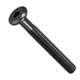 METALLIXITY Flat Head Hex Socket Cap Screws Bolts(M8-1.25x75) 5Pcs, Steel Hex Socket Furniture Bolts Screws - for Furniture Woodworking Project, Black