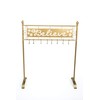 TisYourSeason Believe Christmas Stocking Holder Stand in Gold Color