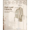 GUOHNHE Garment Rack Freestanding, Metal Coat Rack, White, 68.9 In