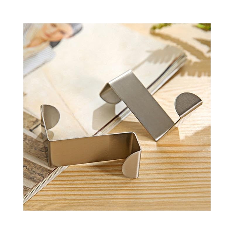 Mr. Gadget's Solutions Stainless Steel Reversible Over Door Hooks for