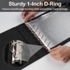 Professional 7 Ring Business Checkbook Binder, Premium PU Leather Organizer