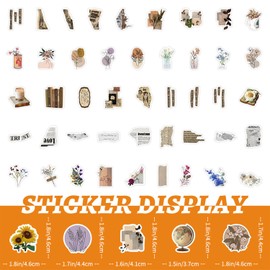 100 Pcs Vintage Stickers, Cute Scrapbooking Stickers, Aesthetic Retro Journaling Supplies Kit, Vinyl Decals for Laptop Scrapbook Notebook Guitar Suitcase Skateboard