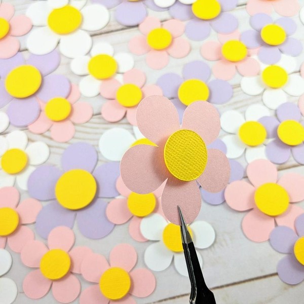 Groovy Flower Confetti- Party Decor - Quantity: Set of 300