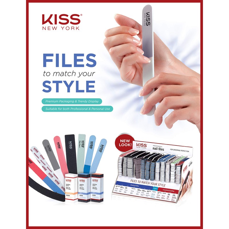 KISS 4-Way Nail Shaper - 180 Medium / 240 Medium