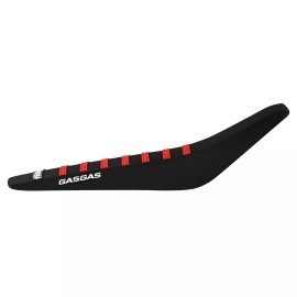 GasGas 2024-2025 GASGAS MC 125 250 350 450 Seat Cover ALL BLACK BRIGHT RED RIB 404 LOGO