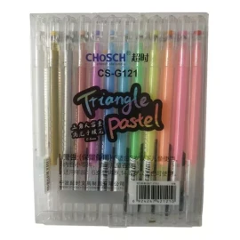 Chosch 12 Plumas De Colores Para Hoja Negra U Obscuras Chósch Tinta 12 colores pastel y metálicos Exterior Traslúcido