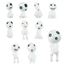 ZHjuju Princess Mononoke Tree Elves,20 Pcs Mini Resin Forest Tree Ghost Spirit Tree Elves Statue for Micro Landscape Ornament, Succulents Pot Decor,Green