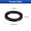 sourcing map 12 Pcs Solid Nitrile Rubber Flat Washer DN20