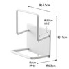 Yamazaki 3280 Magnetic Sponge Holder, Double, White, Approx. W 2.6