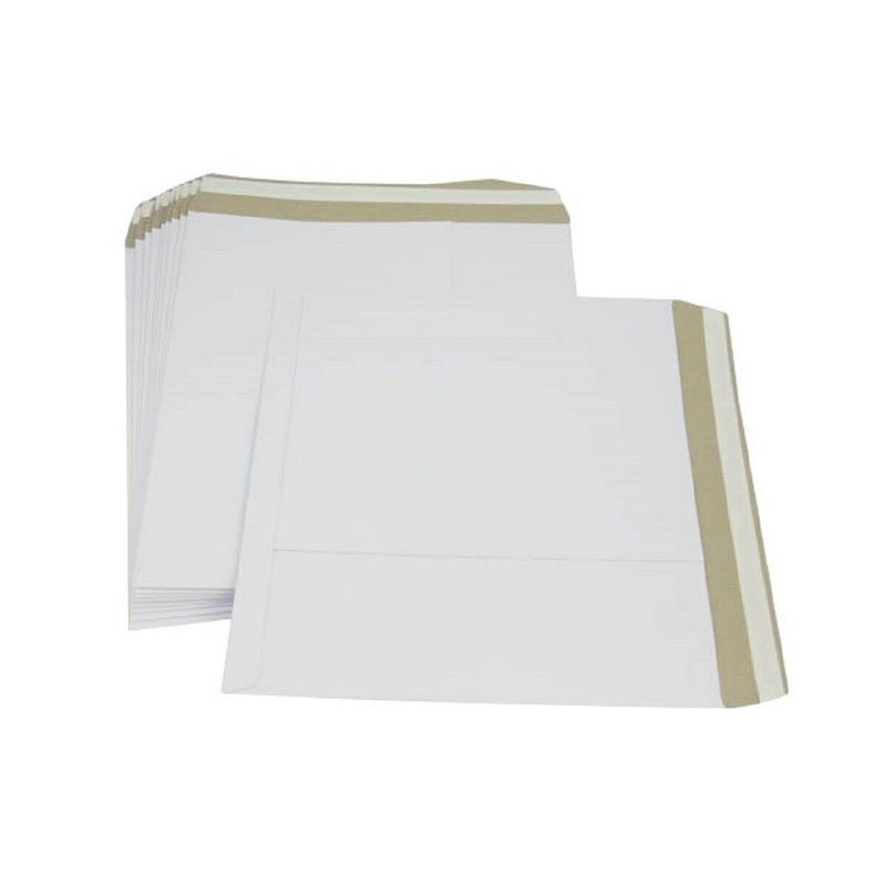 12" Strong White LP Record Mailers Envelopes White Cardboard Self