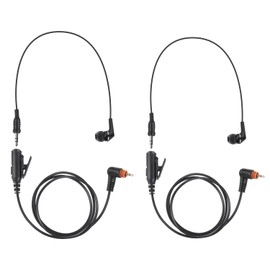 Pdflie QR QD Earpiece in Ear Earbud 3.5mm Aux to PTT Mic Walkie Talkie Headset Compatible for SL 300 7550 TLK 100 2.5mm Single Pin Radio(2Pack)