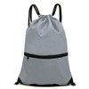 HOLYLUCK Men & Women Sport Gym Sack Drawstring Backpack Bag-grey