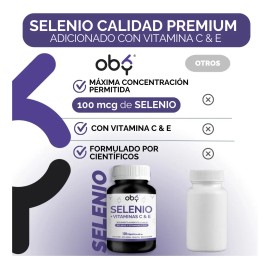 Selenio Max Concentración 120 Caps Potenciado Vitamina Oby Vitaminas Mujer Hombre Suplemento Antioxidante 100 Natural Capsulas