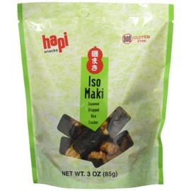 HAPI Gluten-Free Iso Maki Seaweed-Wrapped Rice Crackers, 3 Ounce (Pack of 12)
