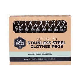 Ever Eco Premium Marine Grade Stainless Steel Clothes Pegs 20 Pack