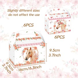 BACH AND BOOZY 12 PCS Horse Party Favors Supplies Horse Party Treat Boxes Cookies Snacks Boxes for Western Cowboy Cowgirl Theme