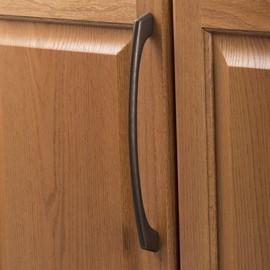 Hickory Hardware 1 Pack Solid Core Kitchen Cabinet Pulls, Luxury Cabinet Handles, Hardware for Doors & Dresser Drawers, 8-13/16 Inch (224mm) Hole Center, Windover Antique, Greenwich Collection