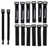 Reusable Cinch Straps 12 Pack, Multipurpose Quality Hook and Loop