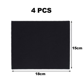 Microfibre Cleaning Cloth for Camera, Lenses, Glasses, Screens, Tablets, 15 x 18 cm, Pack of 4