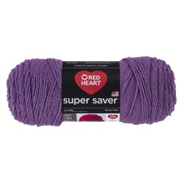 Red Heart E300.0528 Yarn, Solid-Medium Purple