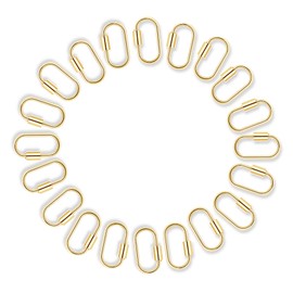 HJZHII 20 Pcs Screw Carabiner Lock Charms Gold Necklace Clip Jewelry Making