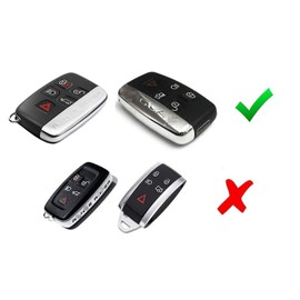 iJDMTOY Chrome Finish Red TPU Key Fob Protective Cover Case Compatible With 2010-2016 Land Rover 5-Button Key Fit Range Rover Sport, Range Rover, LR4, Evoque, etc